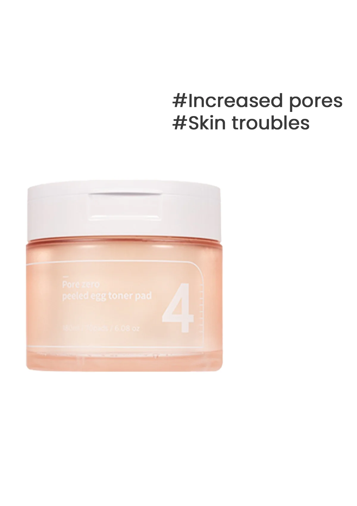 [NUMBUZIN] No.4 Pore Zero Peeled Egg Toner Pad 190ml (1 Box = 70 Pads) - Image 3