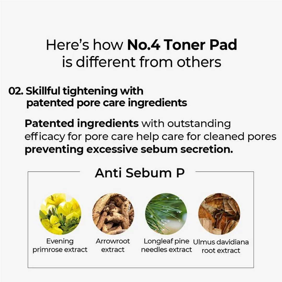 [NUMBUZIN] No.4 Pore Zero Peeled Egg Toner Pad 190ml (1 Box = 70 Pads) - Image 5