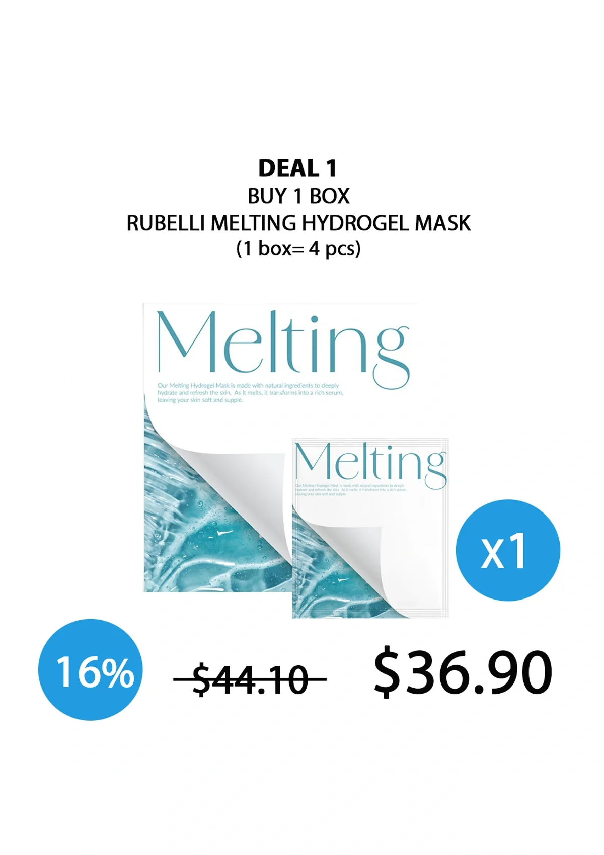 [RUBELLI] Melting Hydrogel Mask 4 Sheets - Image 12