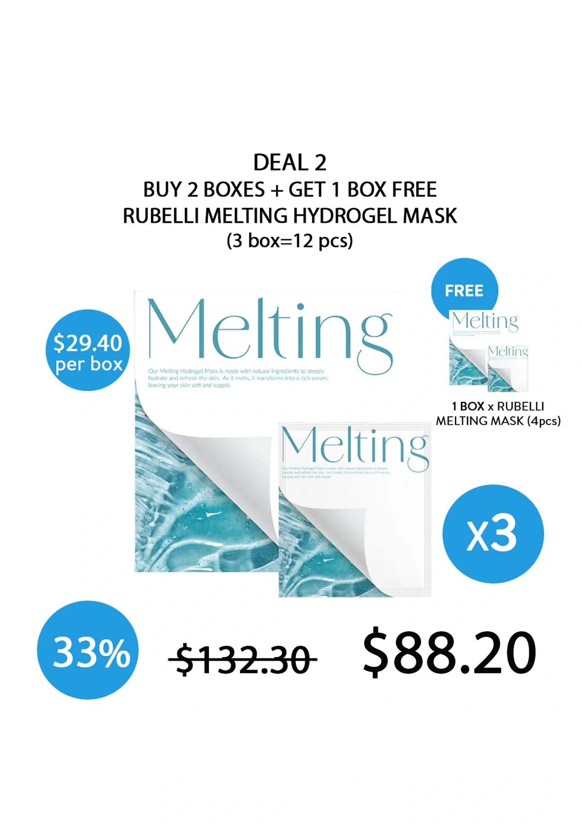 [RUBELLI] Melting Hydrogel Mask 4 Sheets - Image 13