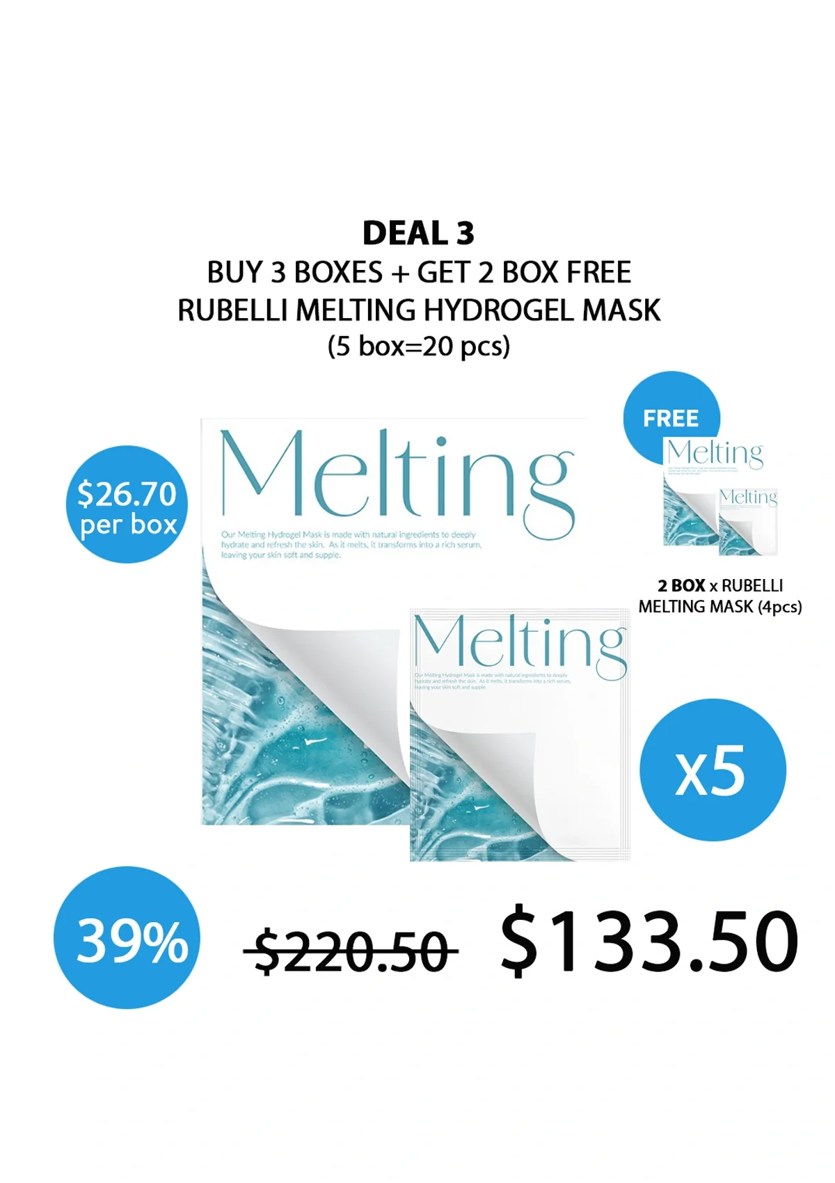 [RUBELLI] Melting Hydrogel Mask 4 Sheets - Image 14