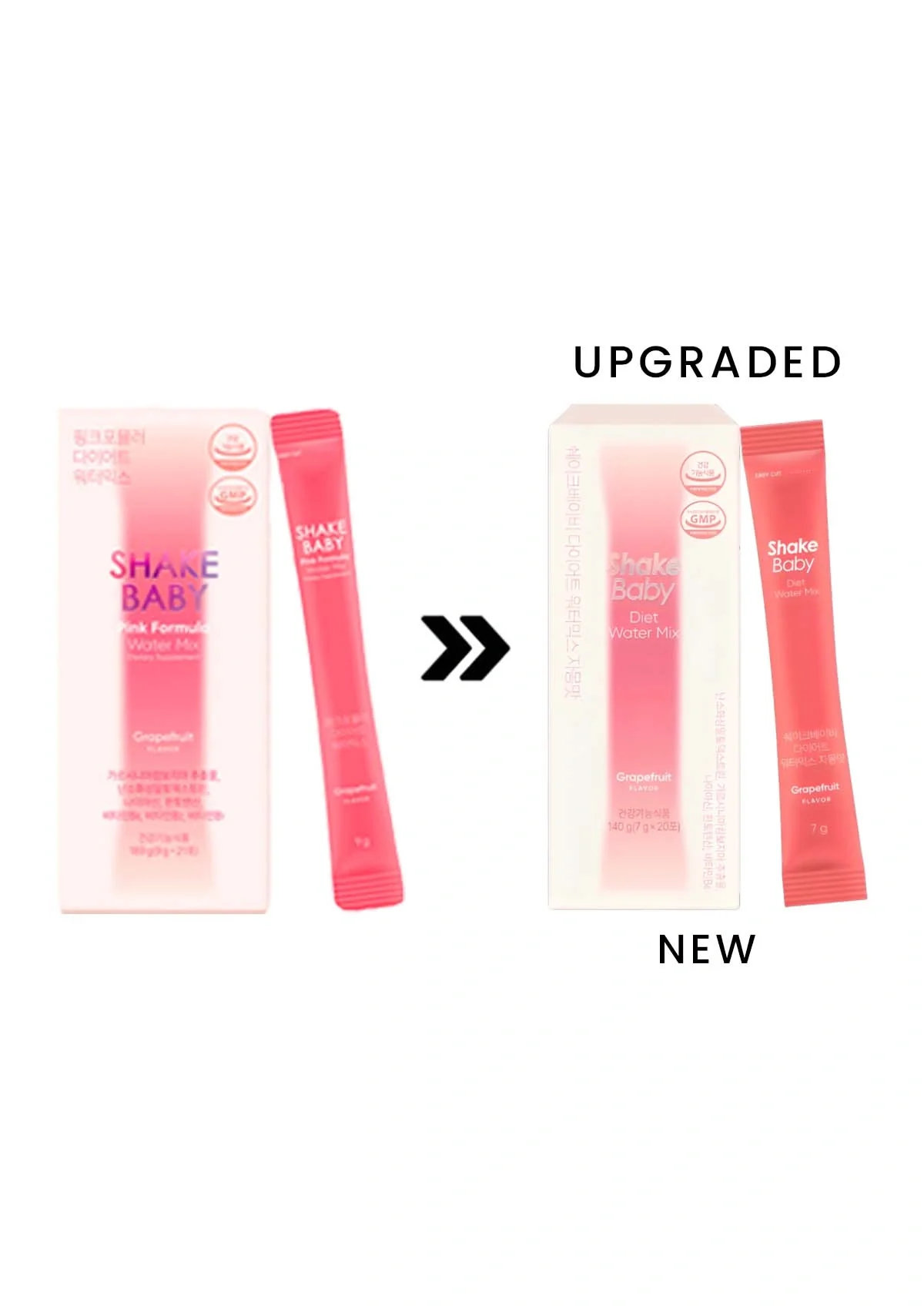 [SHAKE BABY] Pink Formula Diet Water Mix (1 Box = 7g x 20 Sticks) - Image 3