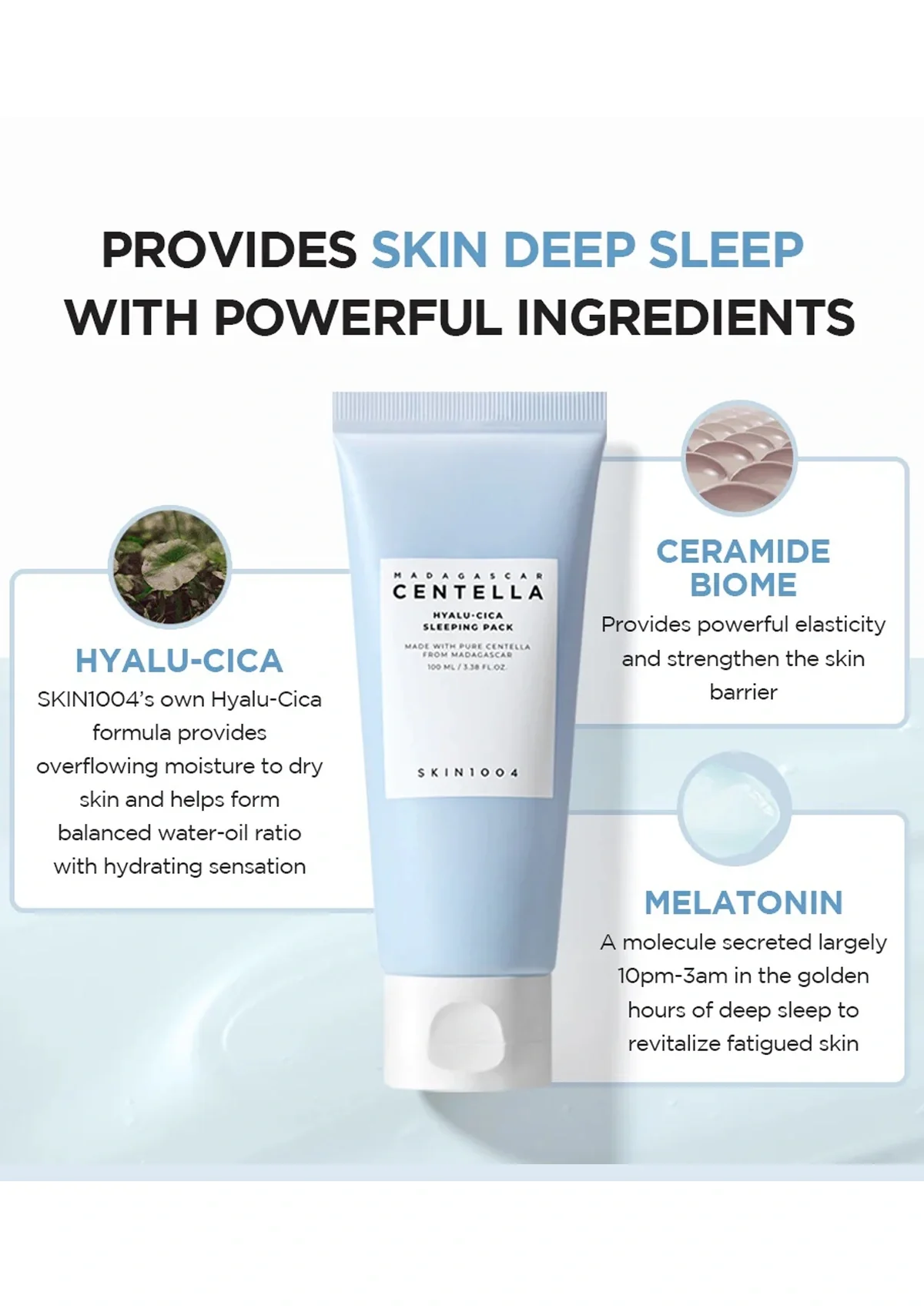 [SKIN1004] Madagascar Centella Hyalu-Cica Sleeping Pack 30ml | 100ml - Image 8