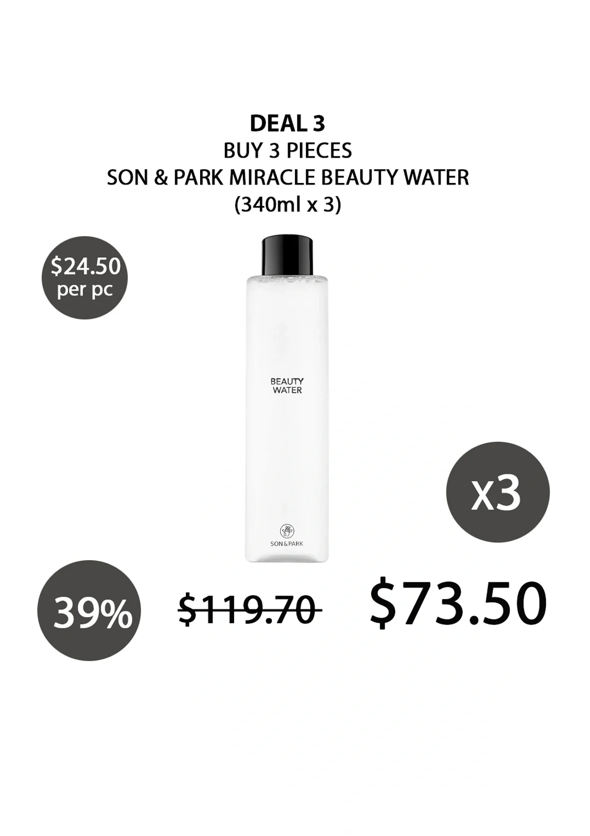 [SON&PARK] Miracle Beauty Water 340ml - Image 10