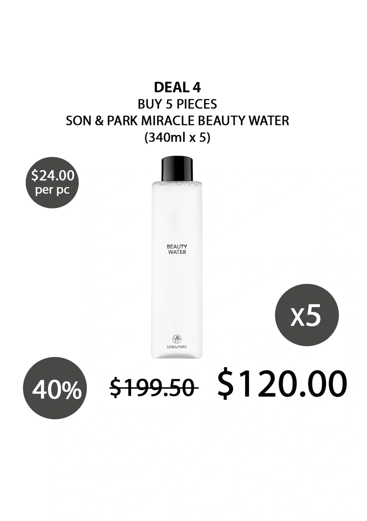 [SON&PARK] Miracle Beauty Water 340ml - Image 11