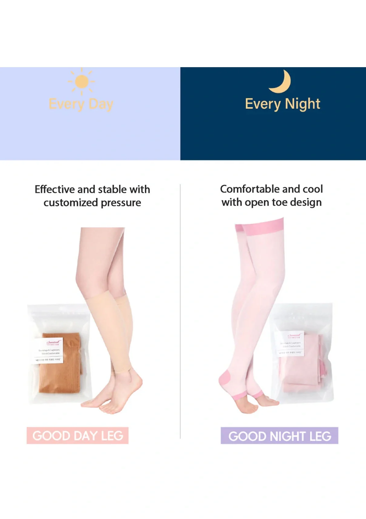 [SUNMIMALL] Good Day Fit Calf Compression Stockings (Free Size) - Image 7