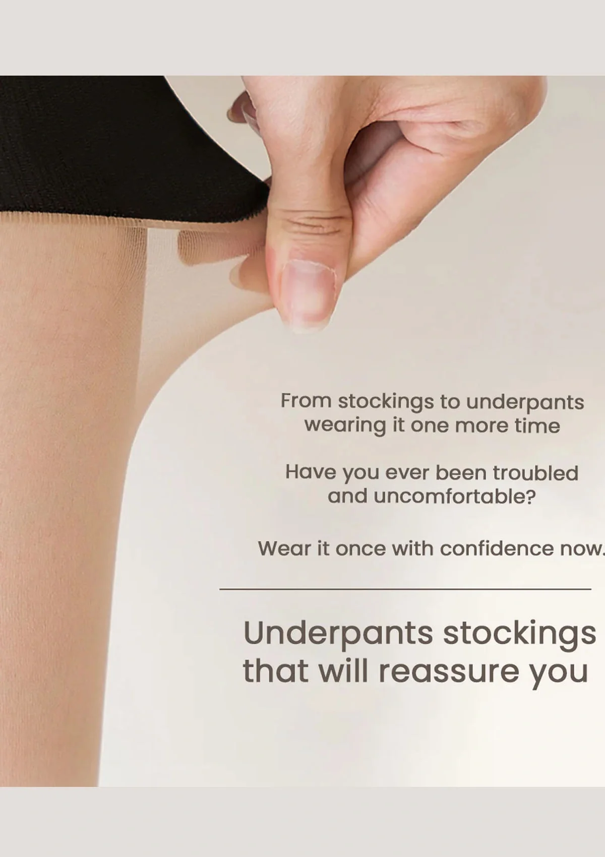 [SUNMIMALL] Black Innerpant + 20D Compression Stockings (Apricot/Black) - Image 4