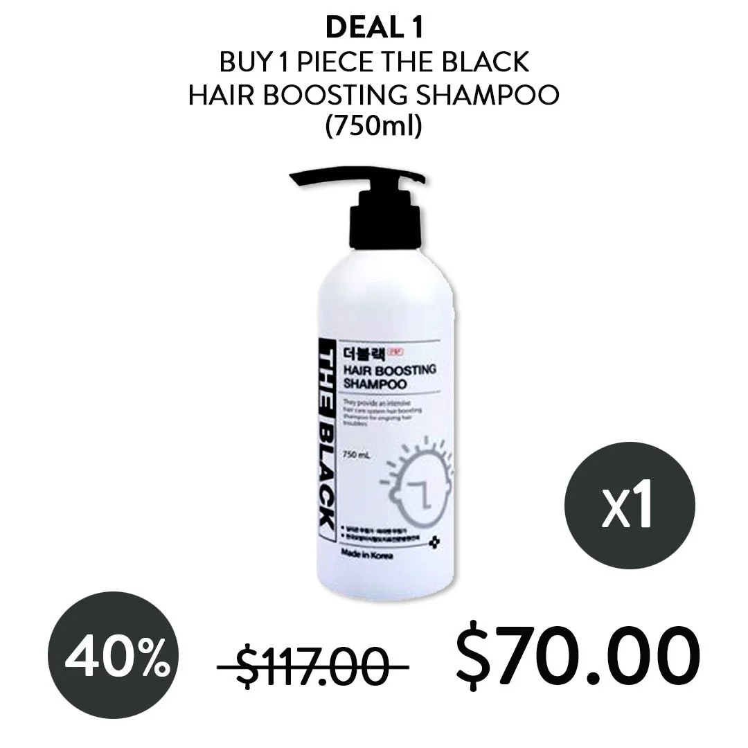 [THE BLACK] Hair boosting Shampoo 250ml | 750ml - Image 3