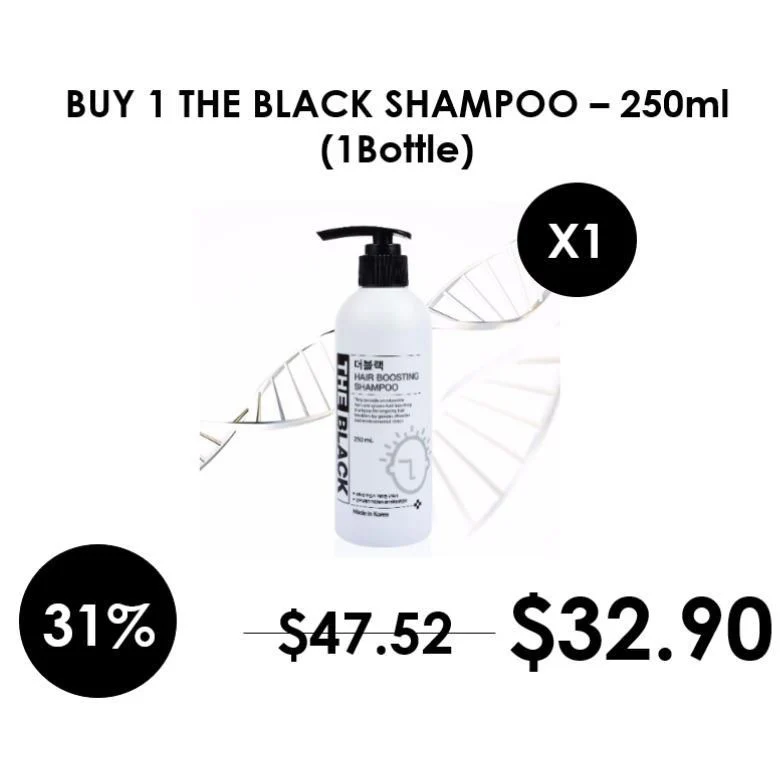 [THE BLACK] Hair boosting Shampoo 250ml | 750ml - Image 4