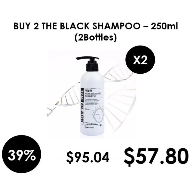 [THE BLACK] Hair boosting Shampoo 250ml | 750ml - Image 5