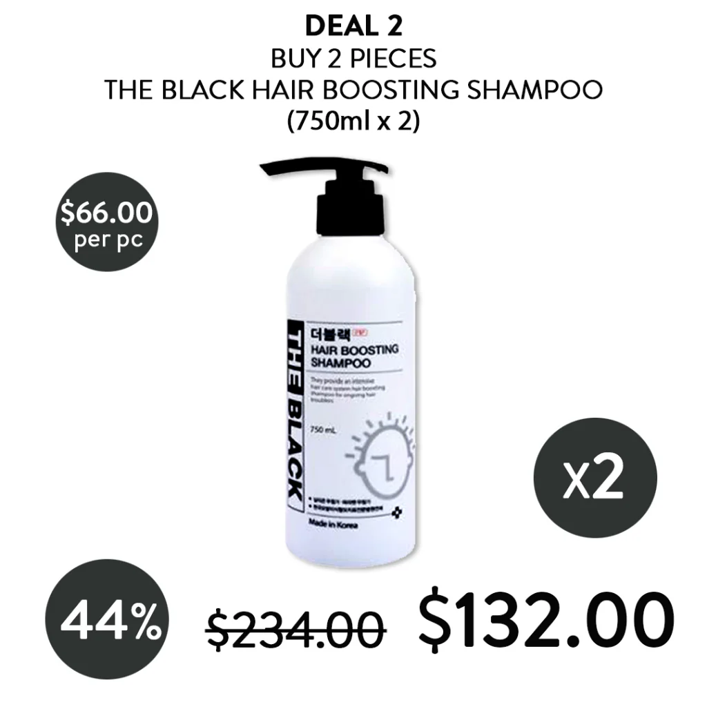 [THE BLACK] Hair boosting Shampoo 250ml | 750ml - Image 7