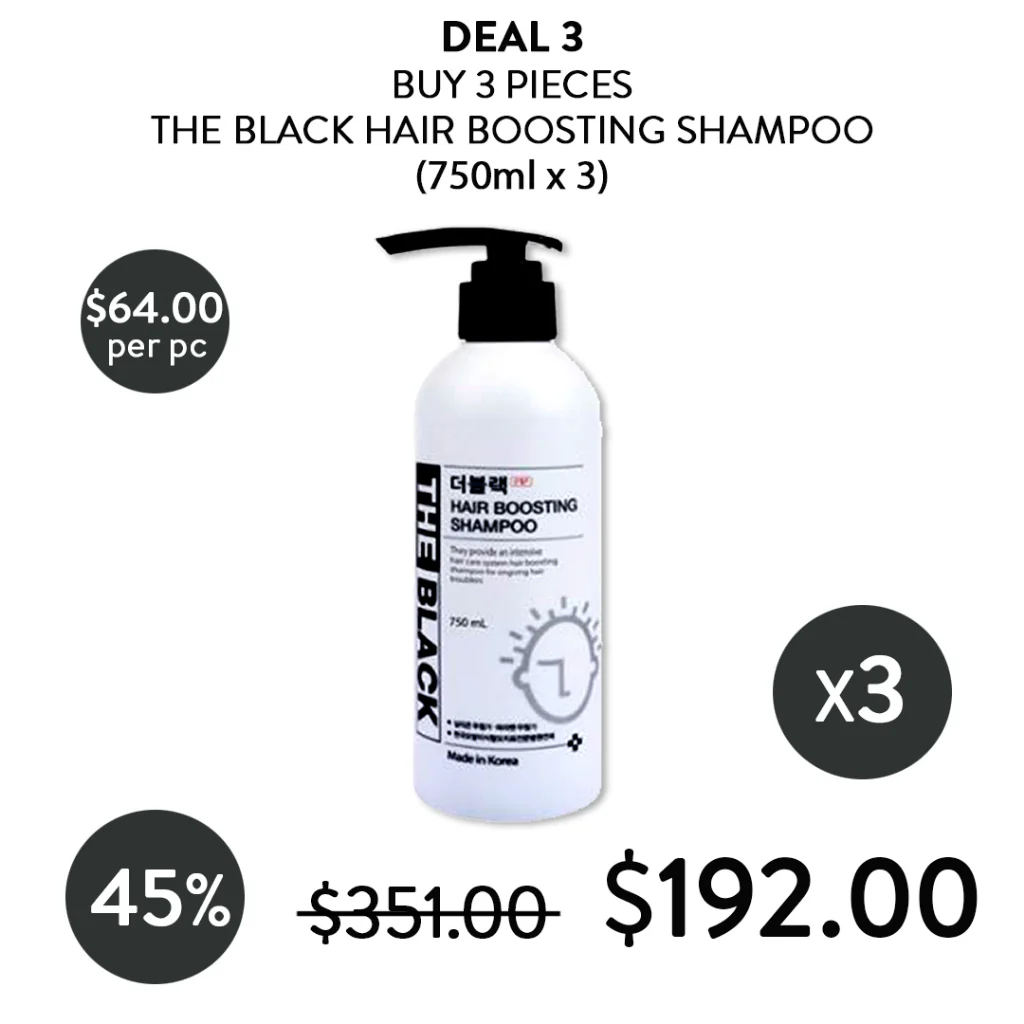 [THE BLACK] Hair boosting Shampoo 250ml | 750ml - Image 8