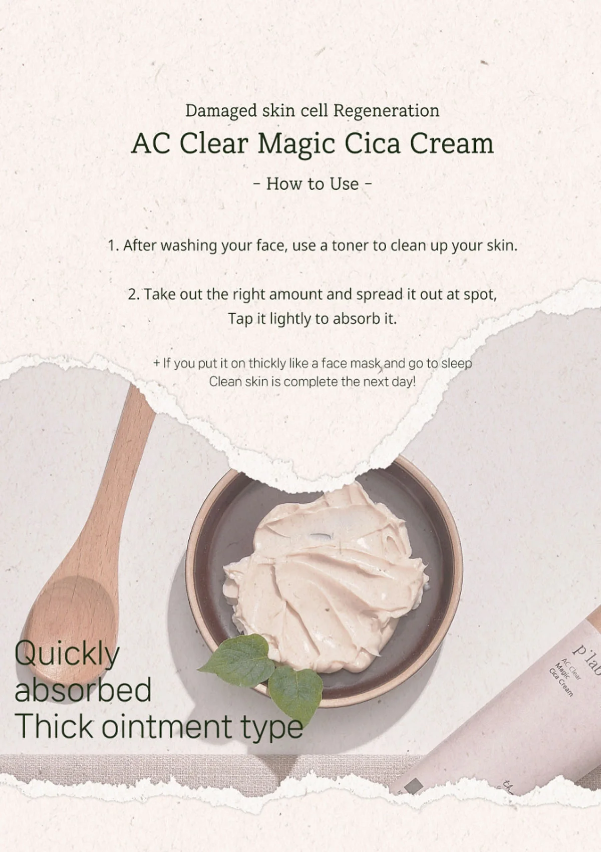 [THE PLANT BASE] AC Clear Magic Cica Cream 60ml - Image 11