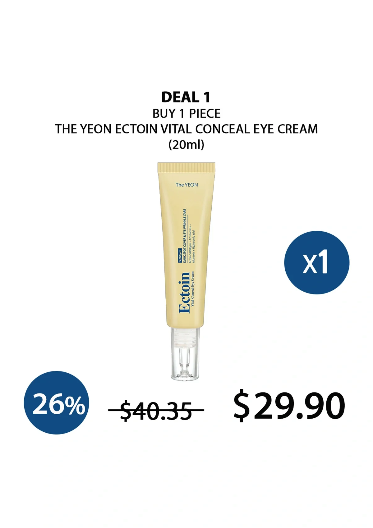 [THE YEON] Ectoin Vital Conceal Eye Cream 20ml - Image 20