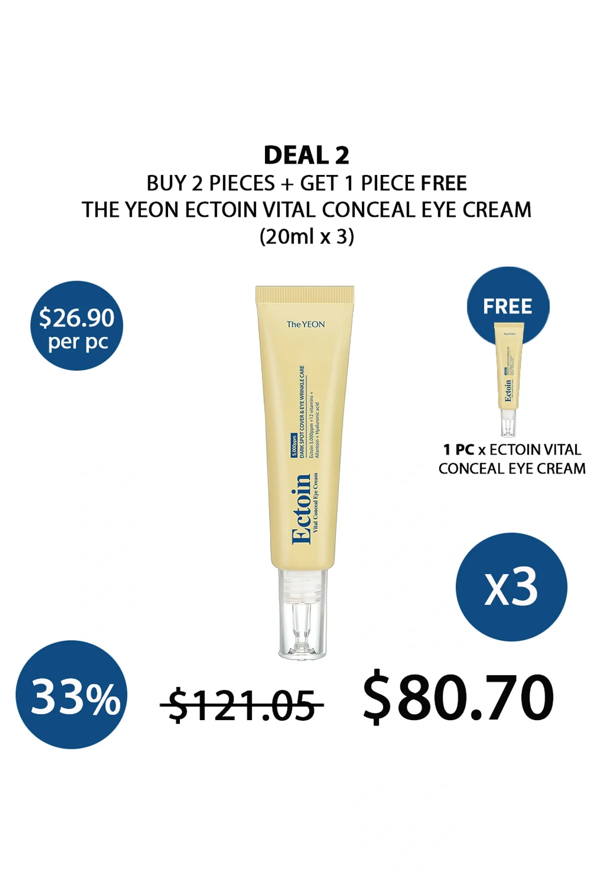 [THE YEON] Ectoin Vital Conceal Eye Cream 20ml - Image 21