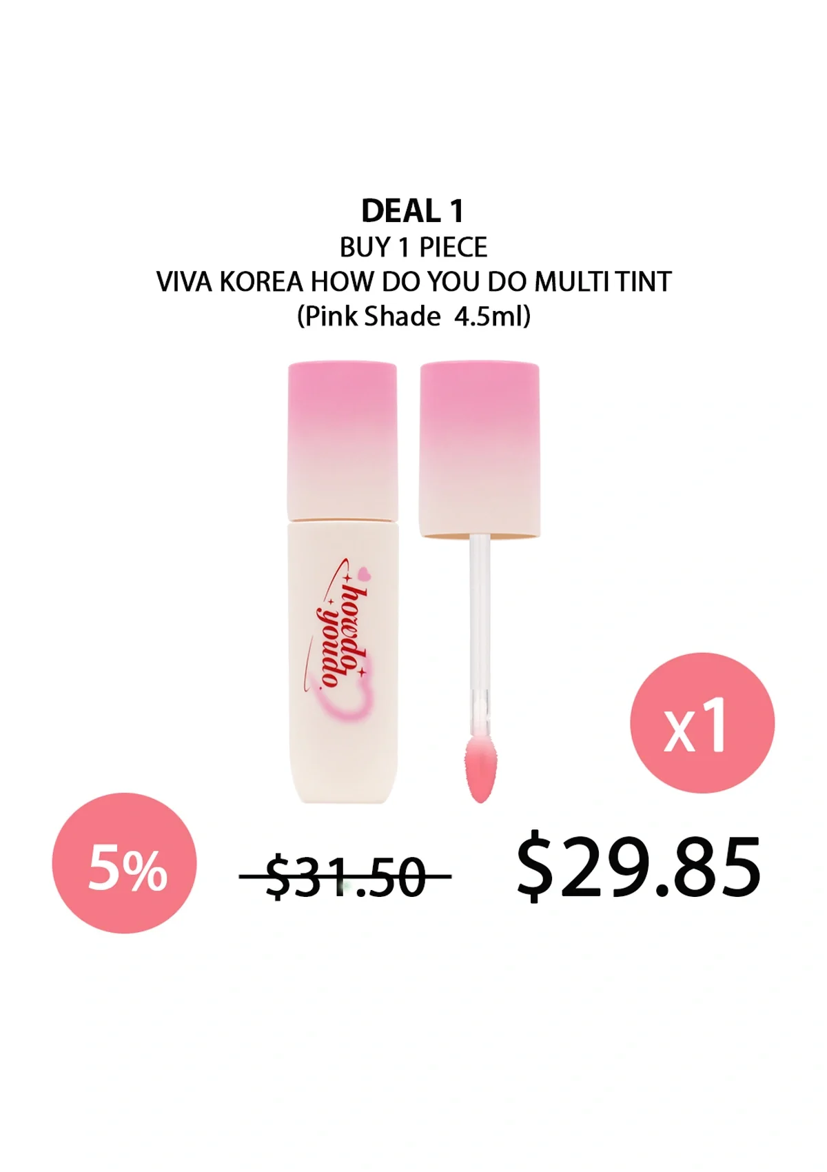 [VIVA KOREA] How Do You Do Multi Tint (Pink) 4.5ml - Image 26