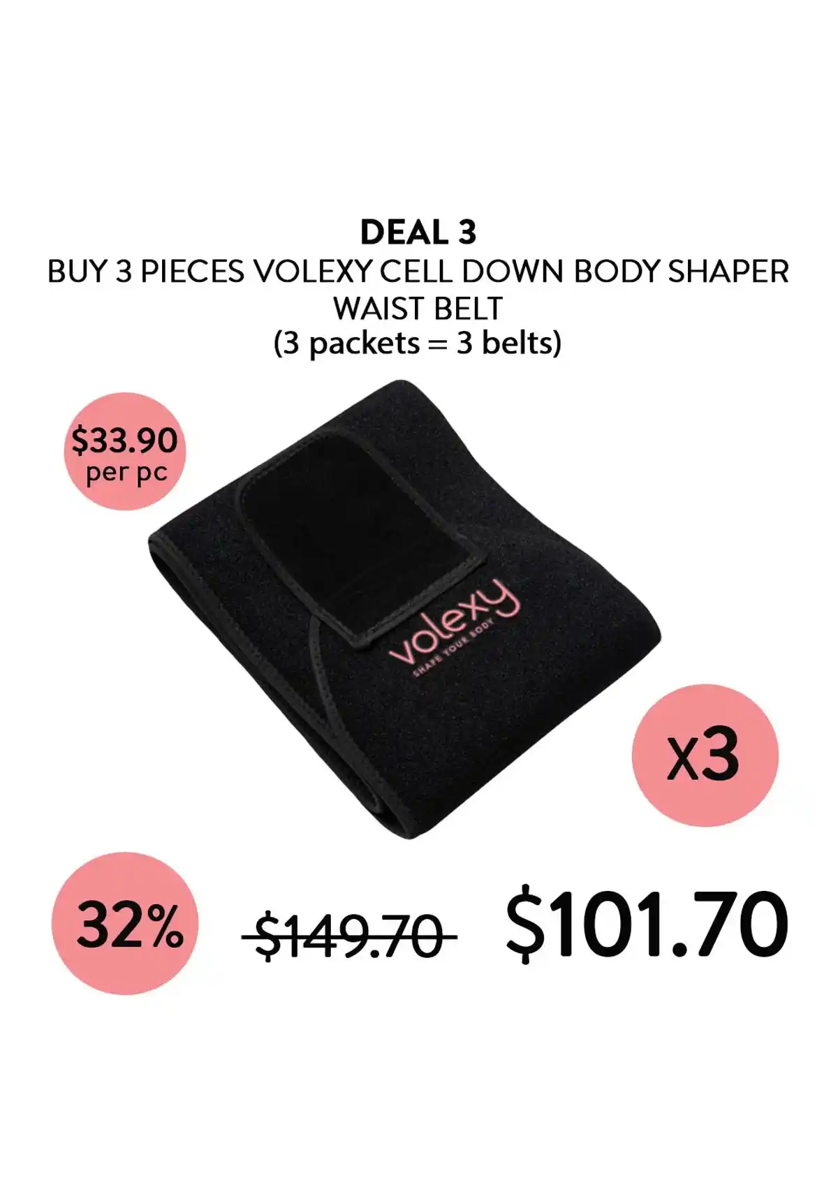 [VOLEXY] Cell Down Body Shaper Waist / Arm / Thigh Belts - Image 18